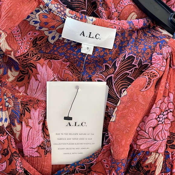 Brand new! A.L.C Long sleeve silk blend minidress - Picture 6 of 7